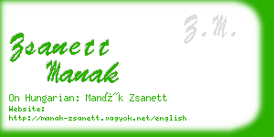 zsanett manak business card